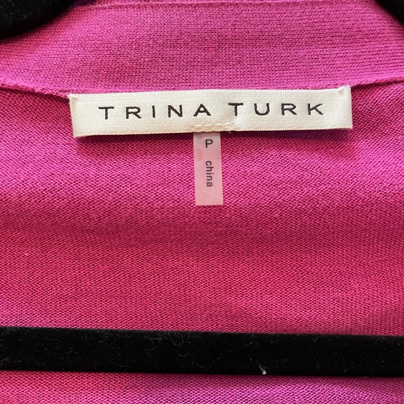 Trina Turk Rasberry Cardigan P/Small - Picture 4 of 9